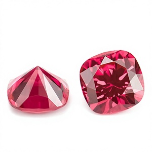 Bijoux : Pierre précieuse de rubis de laboratoire de méthode <span class=keywords><strong>Verneuil</strong></span>, taille carrée, sans certificat d'authentification - Product Image 4