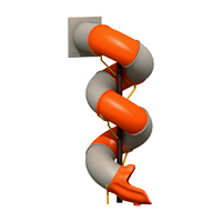 Tube en plastique en spirale personnalisé de glissière d'enfants pour l'aire de jeu d'intérieur