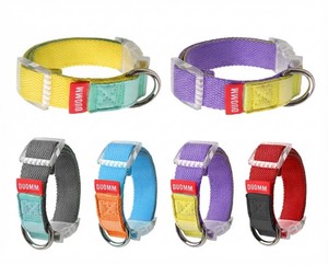 YG-219 통기성 컬러풀 캔버스 애완동물 목걸이 폴리에스터 코튼 소재 고양이 및 개용 패션 스타일 - Product Image 1