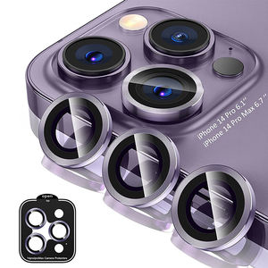 휴대 전화 카메라 렌즈 보호기 14 프로 최대 유리 카메라 렌즈 보호기 아이폰 11 프로 맥스, 아이폰 카메라 반짝이 렌즈 - Product Image 1