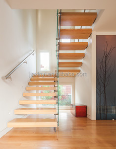 <span class=keywords><strong>Escaleras</strong></span> de <span class=keywords><strong>madera</strong></span> prefabricadas para interiores <span class=keywords><strong>con</strong></span> elegante barandilla de <span class=keywords><strong>vidrio</strong></span> Diseño duradero <span class=keywords><strong>y</strong></span> elegante - Product Image 5