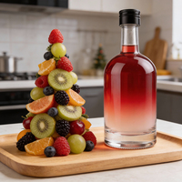 Botella de Licor de Vidrio de 200 ml y 370 ml OEM, Proveedor de Logotipos Personalizados, Botellas Vacías Transparentes para Tequila, Whisky, Licores, Vodka, Brandy, con Tapa de Rosca