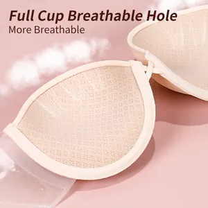 Side Adhesive Tape Underwire Push Up Invisible Seamless Backless Silicone Bra For Women