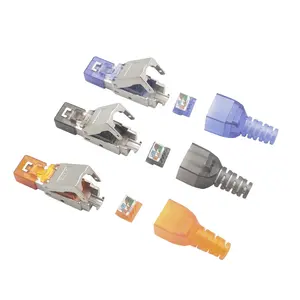 factory price toolless plug shielded cat6 rj45 stp keystone jack modular plug