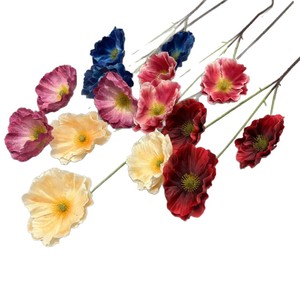 Flores Artificiales Qiye, Flor de Amapola de Seda, 3 Amapolas Grandes, Decoración para el Hogar y Bodas, Estilo Moderno - Product Image 1