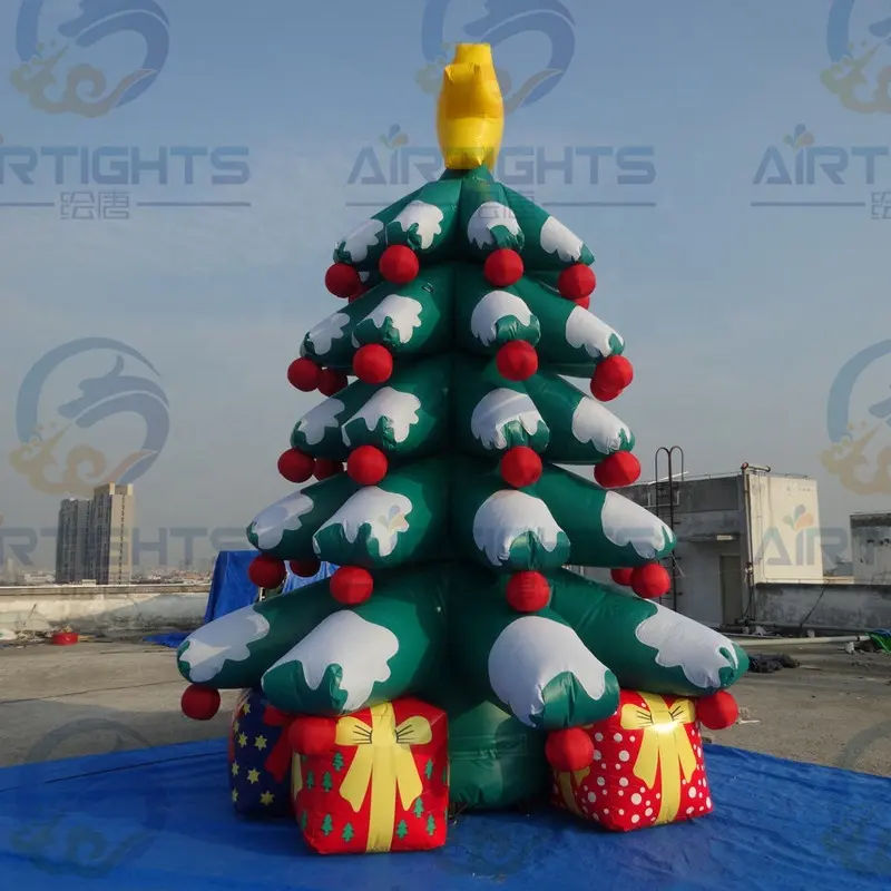 Hot sale to USA decorative giant inflatable Christmas tree balloon with air blower