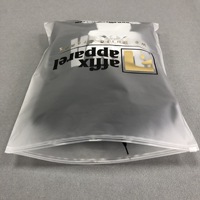 Bolsa Ziplock de plástico esmerilado con deslizador de Pvc impreso para ropa personalizada para paquete