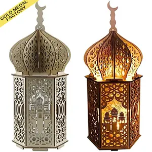 이슬람 장식 홈 Eid 무바라크 Diy 나무 라마단 궁전 Led 밤 Hediyesi Ramazan Dekorasyon 이슬람 장식