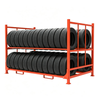Étagères portables empilables et pliables en tissu pour entrepôt, agriculture, rayonnage, étagères galvanisées pour pneus de chambre froide