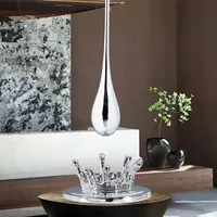 Patung Resin Kustom Grosir Dekorasi Rumah Buatan Tangan Piramida Poliresin Bening Tetesan Air Peri Seni Kristal Mewah Kerajinan Tangan