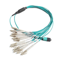 Cable de conexión de fibra óptica de 12 hilos MPO Fanout SM MM OM3 12C SC LC a MPO/MTP