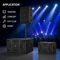 Enceintes Line Array passives en métal LS LS-218+ à double haut-parleur de 18 pouces, 1400W RMS, 5600W de crête, 38Hz-200Hz, 4,0 Ohm, audio professionnel