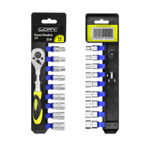 Tác Động Cờ Lê Công Cụ Mở Rộng Bộ Ratchet Bit <span class=keywords><strong>Mastercraft</strong></span> 14 Nhỏ Màu Đen Ổ Cắm Bộ Nut Set 26 PCS SET 14 Ổ Cắm để 14 Bit Điều Khiển - Product Image 3