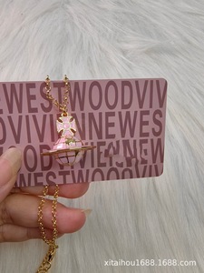 Collier Pendentif Femme Série Galilée, Strass Globe Saturne, Chaîne Bambou, Style Célébrité Internet Empress Dowager - Product Image 6