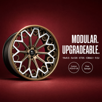 Jantes forgées bronze à 5 branches en maille, 3 pièces, à déport profond, 19, 20, 21 pouces, 5x120, 6061-T6 pour Nissan, jantes personnalisées, directement de l'usine