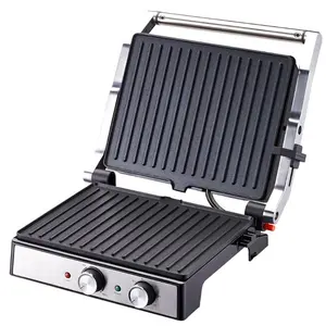 Professional 2000W Contact Grill 4 Slice Sandwich Maker Stainless Steel Panini Press Grill With Temperature Control