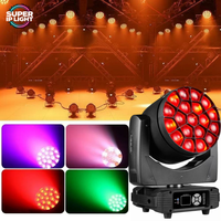 19 pièces 15W RGBW 4-en-1 Projecteur LED à tête mobile Big Bee Eye avec zoom, contrôle par pixel, RDM, DMX512, 16 bits, pour scène, discothèque et spectacle