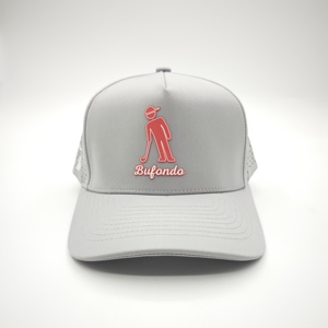 Gorra de golf impermeable de cinco paneles de secado rápido con emblema de silicona personalizado, MOQ bajo, OEM, perforada con láser, transpirable, táctica - Product Image 5
