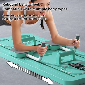 Bunnyhi jfb001 có thể gập lại Pilates Board đa chức năng Cải Cách bụng lõi huấn luyện viên <span class=keywords><strong>AB</strong></span> tập thể dục ABS Con lăn thiết bị tập luyện - Product Image 4