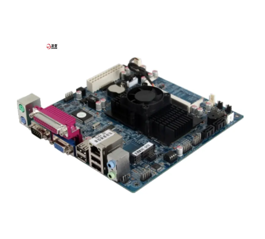 Goedkoopste Dual Core Atom D525 MINI-ITX Moederbord DDR3 2COM 2Sata Opslag 24pin Atx Voeding Mini Itx Moederbord