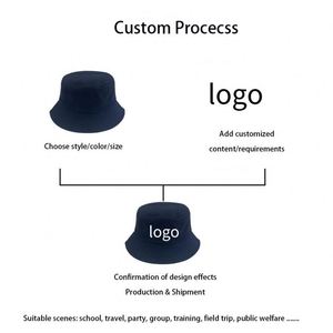 Sombrero de Pescador de Doble Cara de Algodón para Hombre y Mujer, Protección Solar para Exteriores, Logotipo Personalizado Impreso, OEM, Dibujos Animados, Camuflaje, Leopardo, Cuadros - Product Image 4
