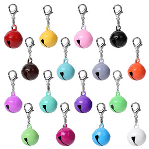 Gato perro Collar campanas llavero encantos mascota pequeño Collar campanas Festival fiesta Diy manualidades decoración llaveros colgante Accesorios - Product Image 1