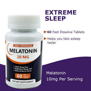 Productos de Salud OEM, Tabletas de Melatonina, Vitaminas para Dormir, Sueño Profundo, Mejora la Calidad del Sueño, Tabletas de Melatonina de 20 mg - Product Image 5