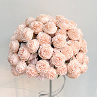 Boule de roses artificielles réalistes faites à la main, style moderne, pour centres de table de mariage, de Noël ou de chemin de table