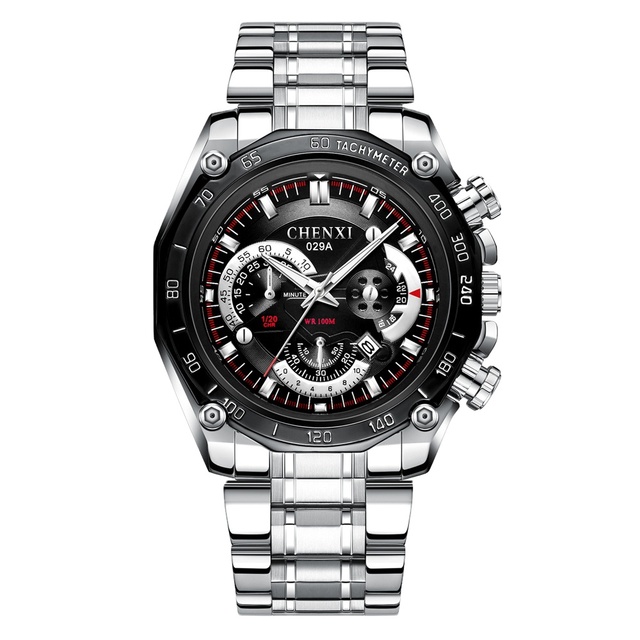 New Fashion CHENXI Men's Watch 3ATM Waterproof Quartz Watches with Calendar Luminous Pointer Outdoor Sports Watch for Men 029A