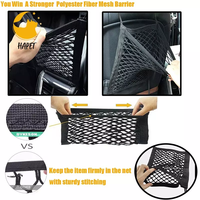 Barrière de voiture pour chien, filet pour animaux de compagnie, avec organisateur de maille de siège Auto, filet de siège arrière, sac de rangement extensible universel et crochet