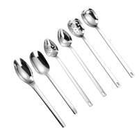 Ensemble de cuillères en acier inoxydable 18/8 de qualité alimentaire - Cuillères de service solides et ajourées pour la cuisine/la restauration en gros
