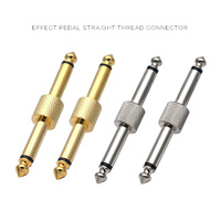 Adaptador de Pedal de Guitarra de Aleación de Zinc de 1/4 Pulgada (6.35mm), Conector Macho para Cable de Audio, Accesorios para Pedalera, Servicio OEM con Logotipo Personalizado
