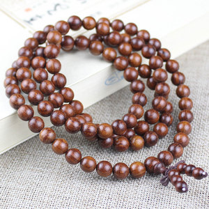 <b>Red</b> Sandalwood 108 Bead Prayer <b>Bracelet</b> Natural Stone Chinese Knot Unisex Jewelry Religious Ceremonies Hangzhou Origin - Product Image 1