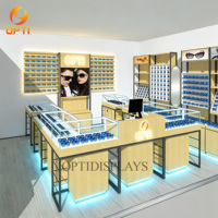Expositor Comercial Profesional para Gafas de Sol, Mueble de Madera para Exhibición de Monturas Ópticas, Mobiliario para Tiendas Minoristas con LED