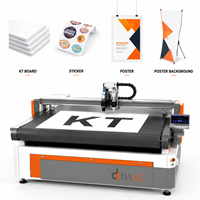 Máquina de Corte CNC con Cuchilla Oscilante y Router CCD para Papel Adhesivo, Cartón Corrugado y Cartelería Publicitaria