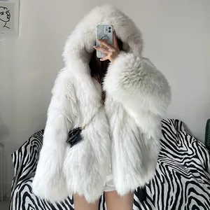 White Faux Fur Jacket, White Shaggy Faux Fur Coat