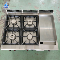 Grill électrique professionnel polyvalent pour comptoir, plaque moitié côtelée et moitié plate, double commande, Teppanyaki de table