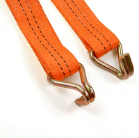 Sangle d'arrimage à cliquet orange haute résistance 1,5 pouce 2 tonnes en polyester avec homologation CE GS pour le transport de marchandises