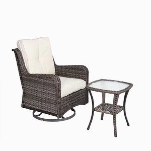 All-Weather UV-Resistant Outdoor Swivel Rocker <strong>Chair</strong> - <strong>High</strong> <strong>Back</strong> 360 Degree Patio Rocking <strong>Chair</strong> Set for <strong>Garden</strong> &amp; Villa - Product Image 5
