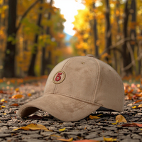Casquette de baseball personnalisée en daim avec logo brodé – Casquette souple de qualité supérieure pour homme – Vente en gros pour événements d'entreprise et image de marque