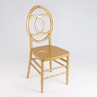 Chaise de salle à manger empilable en résine moderne et durable, transparente comme du cristal, pour mariages, hôtels, conférences