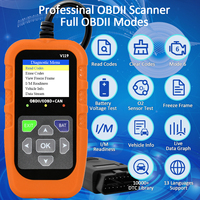 Escáner de Diagnóstico para Automóviles V119, Herramientas de Diagnóstico OBD2 para Vehículos Universales con Lector de Códigos OBDII, Multi-Idioma