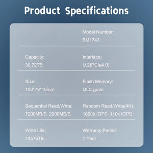 المؤسسة الأصلية sd BM1743 42 42 p cie4.0 لسيرفر Hdd NVMe الخارجي الجديد من sustomy قرص أداء عالي الارتفاع - Product Image 4