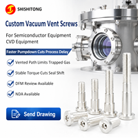 Custom Vented Shoulder Screw Low Head Hex Socket Torx Silver Plated Fasteners Manufacturer for CVD Equipment