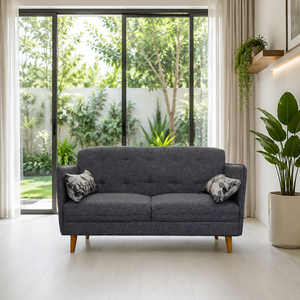 Cozy Yuki Modern Two-Seater Lounge Couch with Custom Premium Fabric and Elegant Upholstery for Living Room - Product Image 2