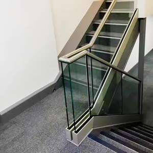 Rampe à canal en U Rampe de <span class=keywords><strong>terrasse</strong></span> Rampe en verre sans cadre Balcon Profil en aluminium. - Product Image 4