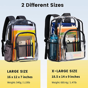 Custom <strong>Clear</strong> <strong>Backpack</strong> Heavy Duty PVC Transparent <strong>Backpack</strong> with Reinforced Strap for College - Product Image 4