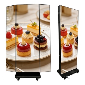 Pantalla LED Plegable Triple para Publicidad, Doble Cara, con Base Móvil, Equipo de Publicidad LED - Product Image 1