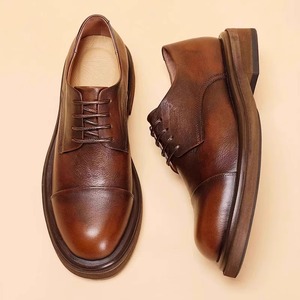 Zapatos Oxford de Cuero Vacuno Genuino con Cordones, Formales de Negocios, Otoño 2025, Resistentes al Olor, Impermeables, con Diseño de Lunares - Product Image 3