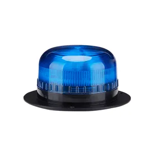Senken Blue Transparency Lens Mini LED Strobe Beacon Rotating Light For Emergency Car